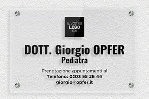 Targhe per studi medici - Plexiglass trasparente - undefined - transparent - screws-spacer - it-cartello-studio-medico-001-3-1747218822908