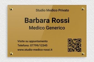 Targhe professionali - Plexiglass - undefined - or-fonce-noir - screws-caps - it-cartello-studio-medico-002-2-1747218881172