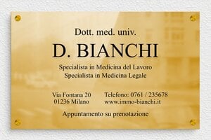 Targhe in ottone - Ottone - undefined - poli - screws-spacer - it-cartello-studio-medico-003-3-1747218968538