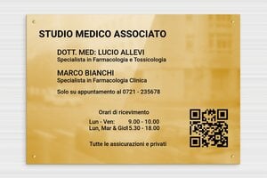 Targhette personalizzate online - Ottone - undefined - poli - screws - it-cartello-studio-medico-003-5-1747219018854