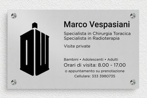 Targhe per studi medici - Alluminio - undefined - anodise - screws-spacer - it-cartello-studio-medico-004-1-1747219034097