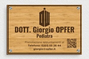 Targhe per studi medici - Legno - undefined - bambou - screws-spacer - it-cartello-studio-medico-004-2-1747219042759