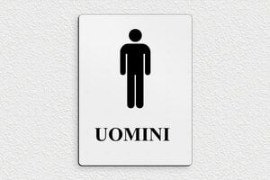Cartelli per bagno  - Cartello WC Uomini - undefined - gris-noir - glue - it-cartello-toilette-uomini-002-0-1747208940766