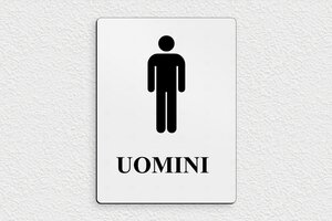 Segnaletica per hotel e alberghi - Cartello WC Uomini - gris-noir - glue - it-cartello-toilette-uomini-002-0-1747209369692