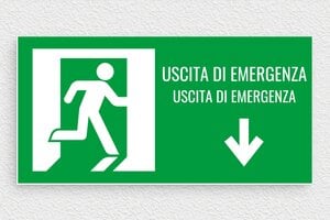 Cartelli orari negozio  - Cartello di uscita di emergenza - undefined - vert-blanc - glue - it-cartello-uscita-di-emergenza-007-1-1747209917008