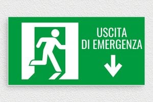 Segnaletica di sicurezza sul lavoro - Cartello di uscita di emergenza - undefined - vert-blanc - glue - it-cartello-via-di-fuga-007-1-1747210959703