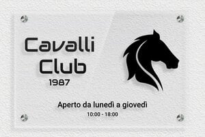Targhe personalizzate per cavalli - Plexiglass trasparente - undefined - transparent - screws-spacer - it-club-dei-cavalli-004-4-1747210009193