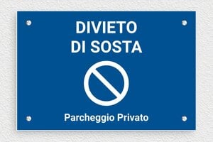Cartelli parcheggio privato - Cartello 'Divieto di sosta, posti privati' - undefined - bleu-blanc - screws - it-divieto-di-sosta-privato-002-1-1747211274440