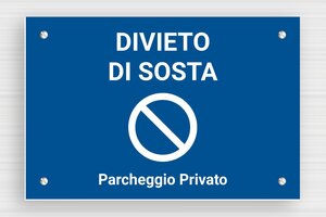 Targa Parcheggio Privato Personalizzabile 52x11cm - Alluminio O PVC Resistente UV Per Esterno