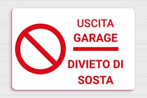 Cartelli parcheggio privato - Cartello di uscita garage - undefined - blanc-rouge - glue - it-divieto-di-sosta-uscita-garage-003-4-1747211188933