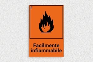 Cartelli di pericolo - Cartello infiammabile - undefined - orange-noir - glue - it-facilmente-infiammabile-004-3-1747211538557