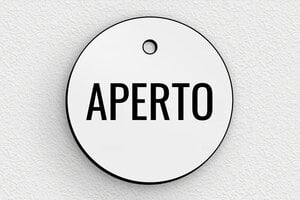Targhe rotonde - PVC - undefined - gris-noir - holes-only - it-industria-segnaletica-aperta-006-3-1747209441334