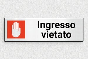 Cartelli di avvertimento - Cartello 'Ingresso vietato' - undefined - gris-brosse-noir - glue - it-ingresso-vietato-013-1-1747211178137
