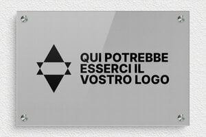 Targhe professionali con logo - Plexiglass - undefined - gris-noir - screws-spacer - it-logo-009-1-1747211971382