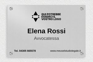 Targhe per studi legali e avvocati - Alluminio - undefined - anodise - screws-caps - it-logo-avvocato-005-0-1747211676110