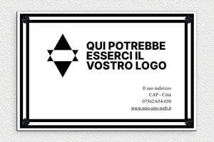 Targhe professionali con logo - PVC - undefined - blanc-noir - screws-caps - it-logo-azienda-005-0-1747212231039