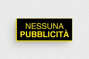 Targhette "pubblicità no grazie" - Cartello 'Nessuna Pubblicità' - undefined - noir-jaune - glue - it-nessuna-pubblicita-001-4-1747212595255