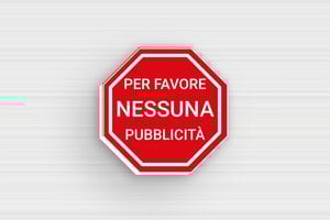 Cartello ottagonale 'Nessuna Pubblicità' - undefined - rouge-blanc - glue - it-nessuna-pubblicita-002-3-1747212479307