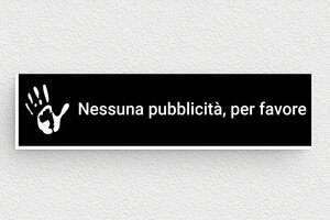 Targhette "pubblicità no grazie" - Cartello 'Nessuna pubblicità, per favore.' - undefined - noir-blanc - glue - it-nessuna-pubblicita-004-0-1747212654763