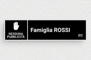Targhette per cassette postali - PVC - undefined - noir-blanc - glue - it-nessuna-pubblicita-005-0-1747212612222