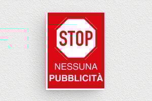 Cartello 'Nessuna Pubblicità' - undefined - rouge-blanc - glue - it-nessuna-pubblicita-027-1-1747212455482
