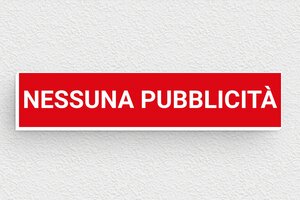 Targhette "pubblicità no grazie" - Cartello 'Nessuna pubblicità, per favore' - undefined - rouge-blanc - glue - it-nessuna-pubblicita-027-1-1747212508553