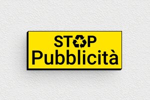 Targhette "pubblicità no grazie" - Cartello 'Nessuna Pubblicità' - undefined - jaune-noir - glue - it-nessuna-pubblicita-036-1-1747212620455