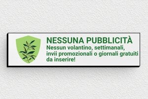 Targhette per cassette postali - Cartello 'Nessuna Pubblicità, Nessun Prospetto' - undefined - gris-noir - glue - it-nessuna-pubblicita-quadrato-007-5-1747212568929
