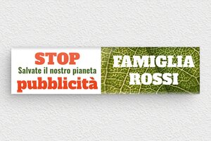 Targhette "pubblicità no grazie" - Plexiglass stampato - undefined - custom - none - it-nessuna-pubblicita-quadri-002-4-1747212674696