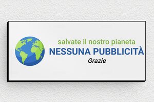 Targhette "pubblicità no grazie" - Cartello 'Nessuna Pubblicità - Salvate il Pianeta' - undefined - gris-noir - glue - it-nessuna-pubblicita-quadri-033-5-1747212517358