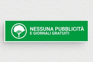 Targhette "pubblicità no grazie" - Cartello 'Nessuna Pubblicità, Nessun Opuscolo' - undefined - vert-blanc - glue - it-no-pubblicita-grazie-007-1-1747212647459