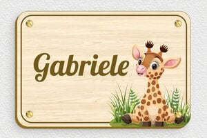 Targhette porta cameretta bambini - Legno - undefined - erable - screws - it-nome-scudo-017-1-1747214197577