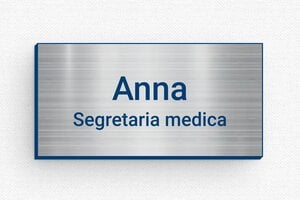 Badge per infermieri  - Etichetta PVC - Magneti - undefined - acier-bleu - badge - it-nome-targa-012-3-1747214788252
