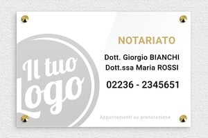 Targhe professionali con logo - Plexiglass - undefined - custom - screws-caps - it-notaio-011-1-1747212095150