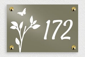 Targhe con nome casa - Alluminio - undefined - taupe - screws-caps - it-num-casa-design-004-1-1747297205523