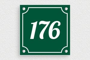 Numeri civici moderni  - PVC - undefined - vert-sapin-blanc - screws - it-num-casa-design-008-1-1747297173256