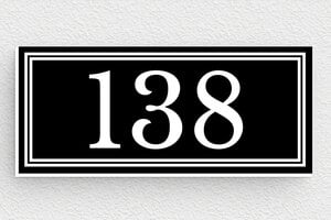 Targhe con nome casa - PVC - undefined - noir-blanc - glue - it-numero-casa-design-nero-001-3-1747297148296