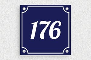 Targa indirizzo personalizzata - PVC - undefined - bleu-marine-blanc - screws - it-numero-casa-indirizzo-017-1-1747297257922