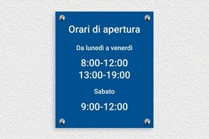 Cartelli orari negozio  - PVC - undefined - bleu-blanc - screws-caps - it-orario-apertura-insegna-azienda-003-2-1747209821644