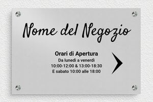 Cartelli orari negozio  - Alluminio - undefined - anodise - screws-spacer - it-orario-apertura-negozio-001-1-1747209787392