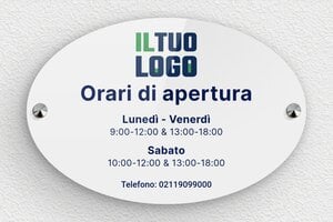 Cartelli orari negozio  - Plexiglass - undefined - custom - screws-caps - it-orario-apertura-negozio-001-3-1747209595968