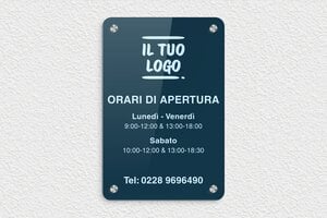 Cartelli orari negozio  - Plexiglass - undefined - custom - screws-caps - it-orario-apertura-negozio-003-3-1747209648272