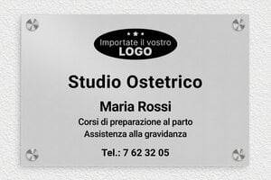 Targhe professionali con logo - Alluminio - undefined - anodise - screws-caps - it-ostetrica-005-0-1747212210090