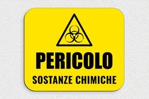 Cartelli di pericolo - Cartello 'Pericolo per Chimici' - undefined - jaune-noir - glue - it-pericolo-chimici-006-3-1747211483099