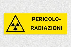 Cartelli di pericolo - Cartello 'Pericolo di Radiazioni' - undefined - jaune-noir - glue - it-pericolo-radiazioni-004-3-1747211434836