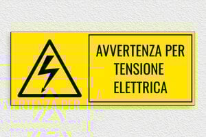 Cartelli di pericolo - Cartello 'Pericolo Elettricità' - undefined - jaune-noir - glue - it-pericolo-tensione-002-3-1747211474752