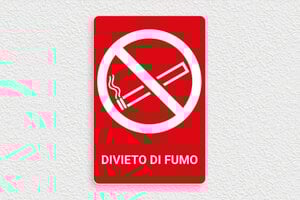 Targhe per ristoranti e bar - Cartello di divieto di fumo - undefined - rouge-blanc - glue - it-pittogramma-non-fumare-002-1-1747208966308