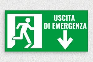 Segnaletica per hotel e alberghi - Cartello di uscita di emergenza - undefined - vert-blanc - glue - it-pittogramma-uscita-di-emergenza-007-1-1747209266017