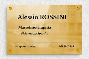 Targhe per studi fisioterapici - Ottone - undefined - poli - screws-spacer - it-ppro-fisioterapista-006-1-1747646639733
