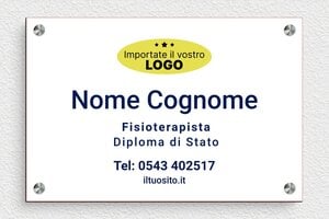 Targhe per studi fisioterapici - PVC - undefined - custom - screws-spacer - it-ppro-fisioterapista-007-4-1747646986316